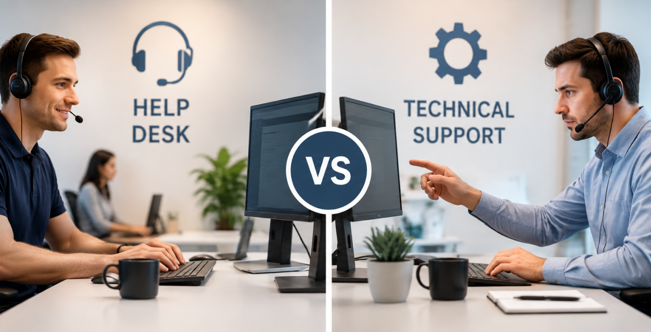 IT Help Desk vs. Technical Support: What's the Difference?