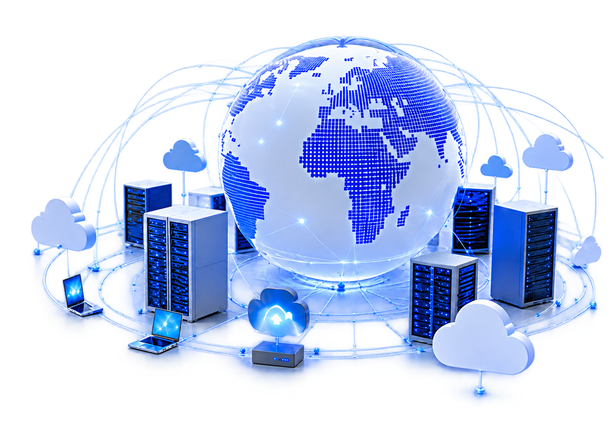Global technology infrastructure illustration